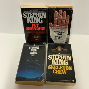 Vtg Stephen King PB Books- The Stand, Skeleton Crew, Pet Sematary, Night Shift